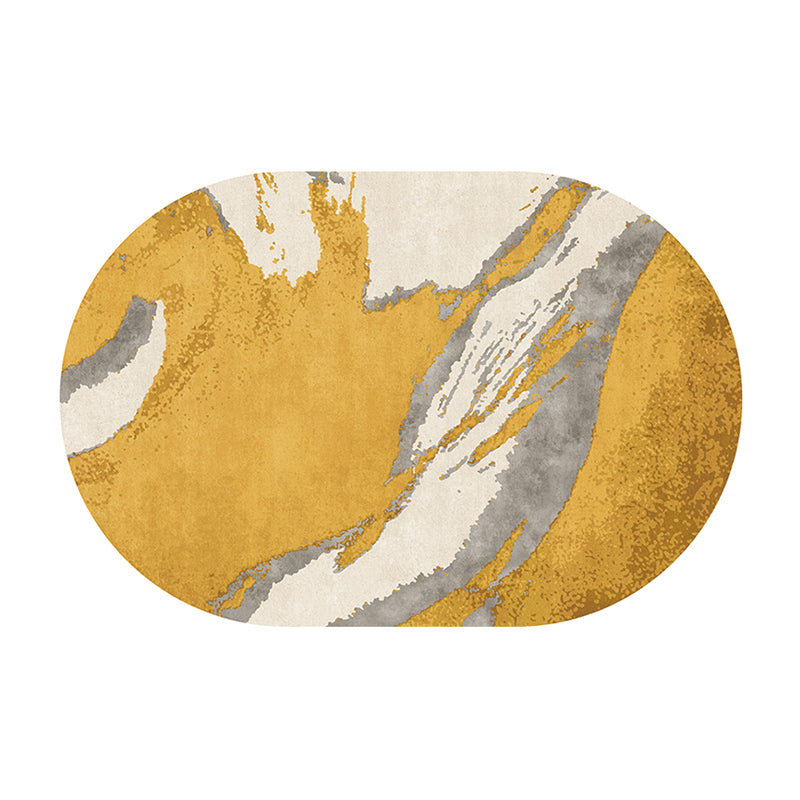 Brown Modern Carpet Polyester Graphic Carpet Washable Area Carpet for Living Room