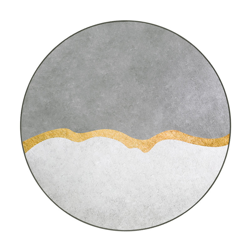 Tapis en polyester moderne vert moderne tapis de support sans glissement pour salon