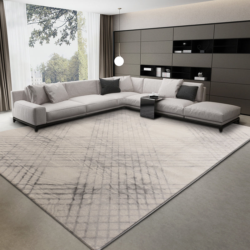 Contemporary Graphic Print Area Carpet Polyester Indoor Rug Washable Rug for Home Decoration