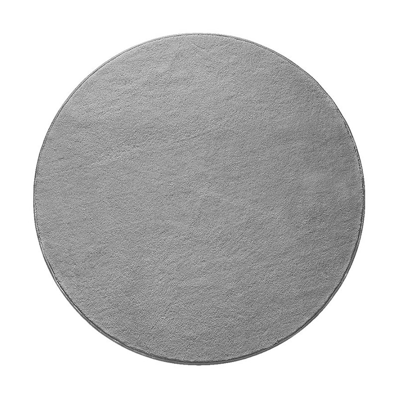 Tapis de couleur solide abricot Polyster Rapis moderne Tapis de support sans glissement pour décoration intérieure