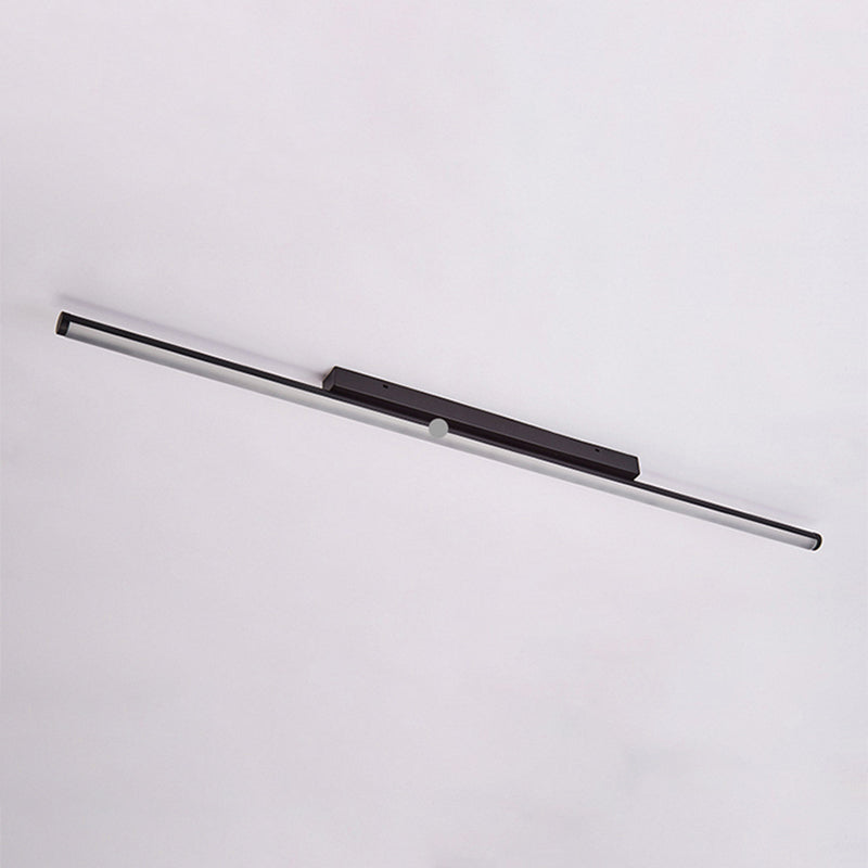 Acrylic Black LED Ceiling Light in Modern Minimalist Style Aluminium Linear Flush Mount