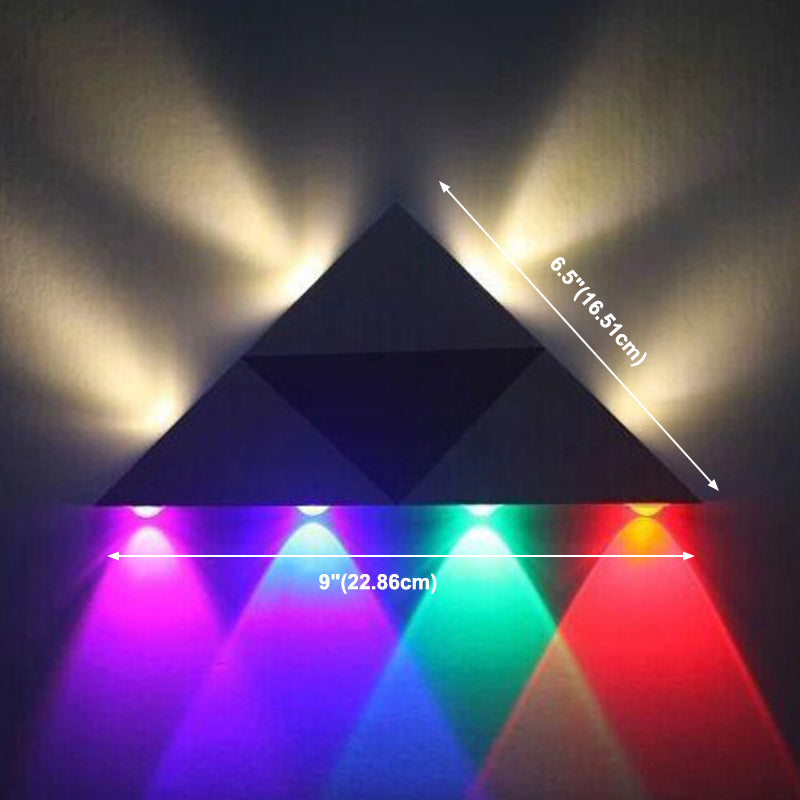 Contemporary Style Geometric Wall Mounted Light Metal Multi Lights Wall Washer Sconce