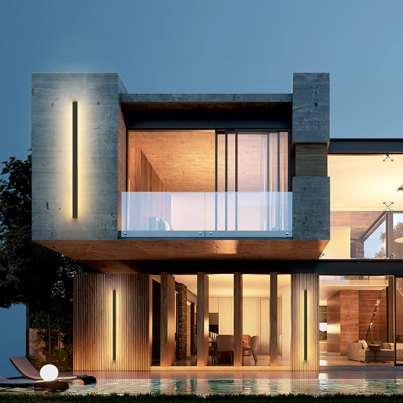 Contemporary Linear Sconce Light Fixture Metal 1 Light LED Wall Mounted Light