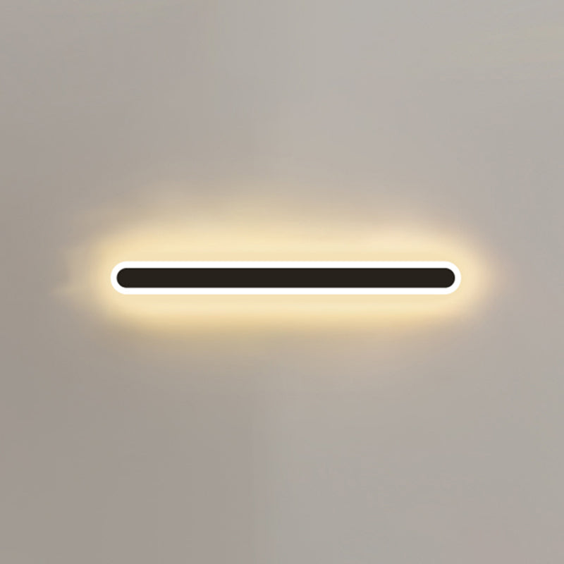 Iluminación de pared de sombra lineal de metal Estilo simple simple 1 luz de pared de pared lámpara de luz