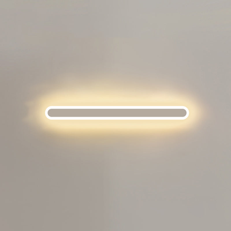 Iluminación de pared de sombra lineal de metal Estilo simple simple 1 luz de pared de pared lámpara de luz