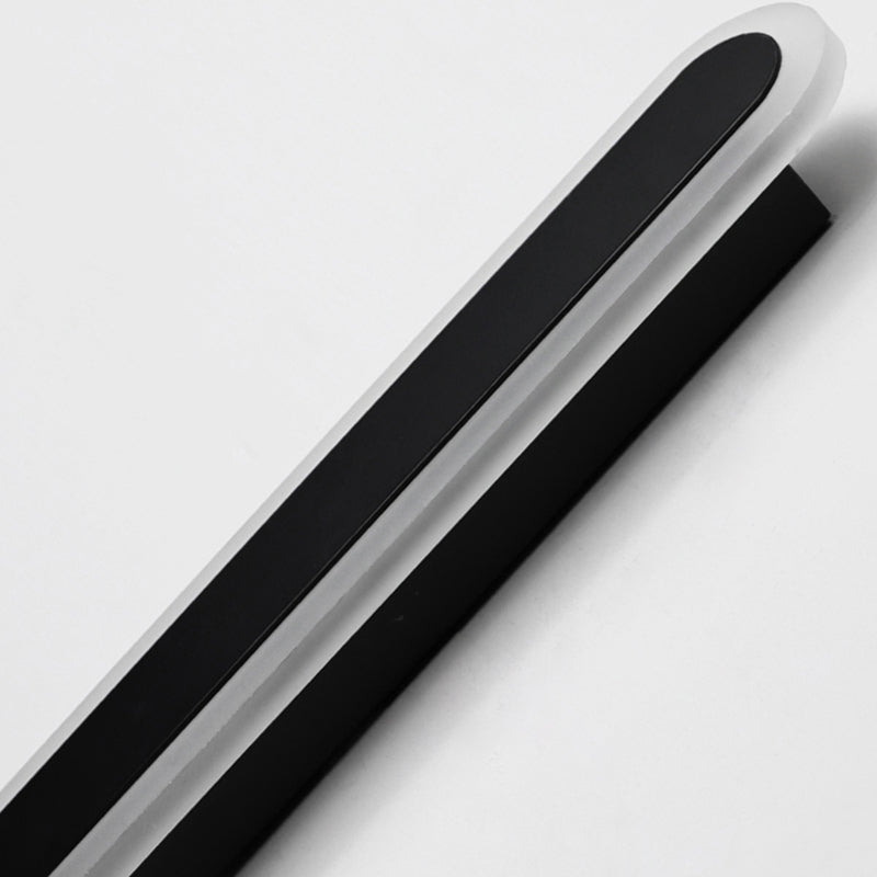 Iluminación de pared de sombra lineal de metal Estilo simple simple 1 luz de pared de pared lámpara de luz