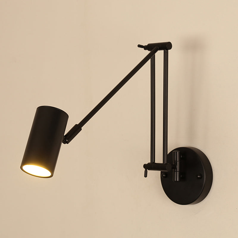 Metal Geometric Swing Arm Wall Lighting Modern 1-Light Wall Mounted Light Fixture