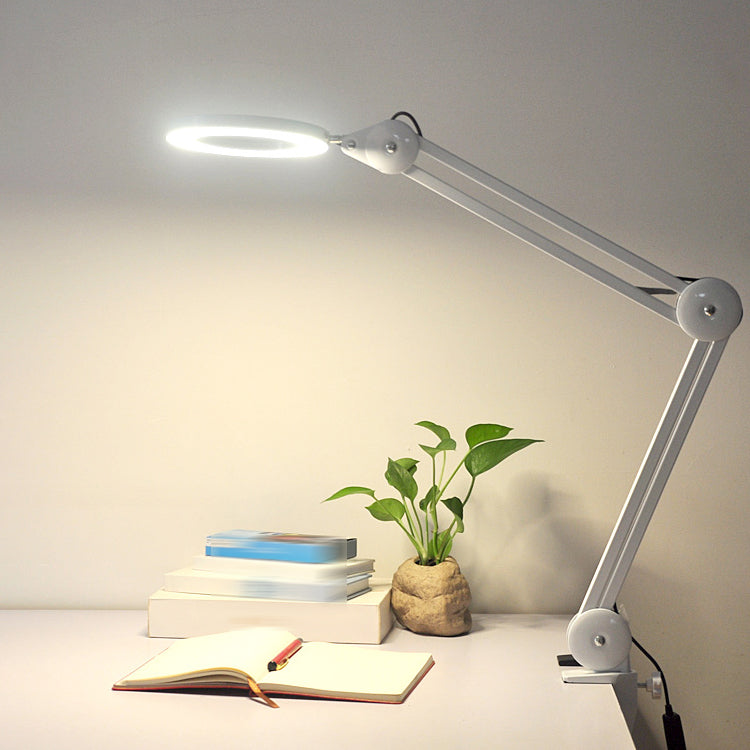Circle Night Table Lamp Modern Style Metal One Light Nightstand Lamp