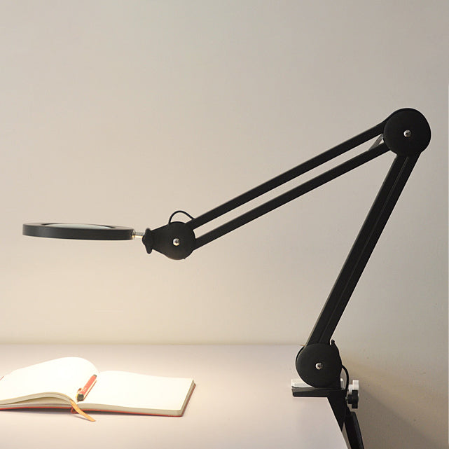 Circle Night Table Lamp Modern Style Metal One Light Nightstand Lamp