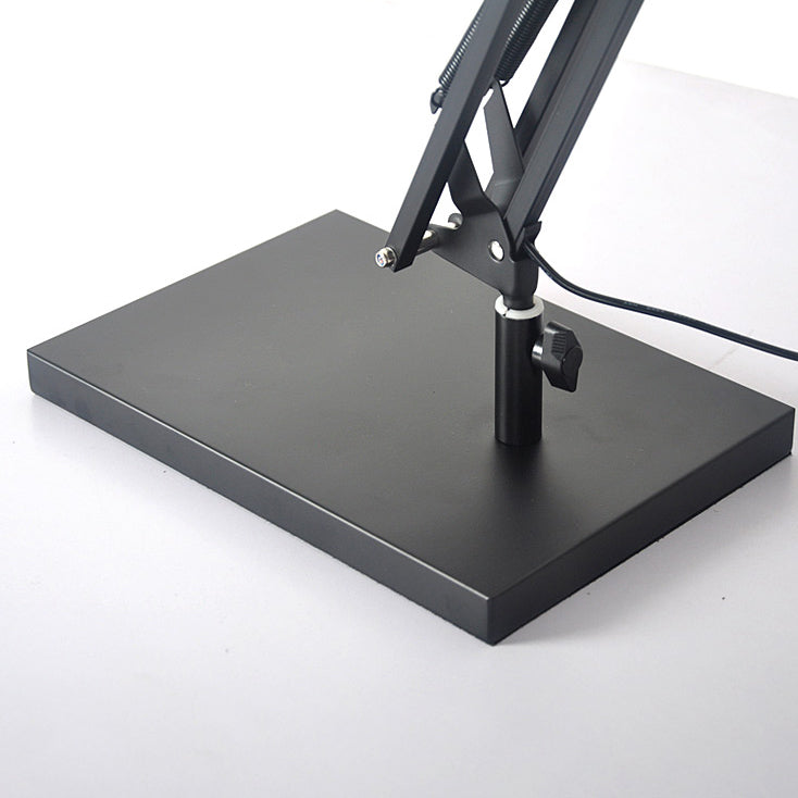 Linear Night Table Lamp Modern Style Metal 1 Light Nightstand Lamp in Black