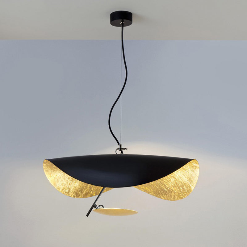 Goudfolie LED Hanglamp in moderne artistieke stijl gelakte ijzeren hanglamp voor eetkamer