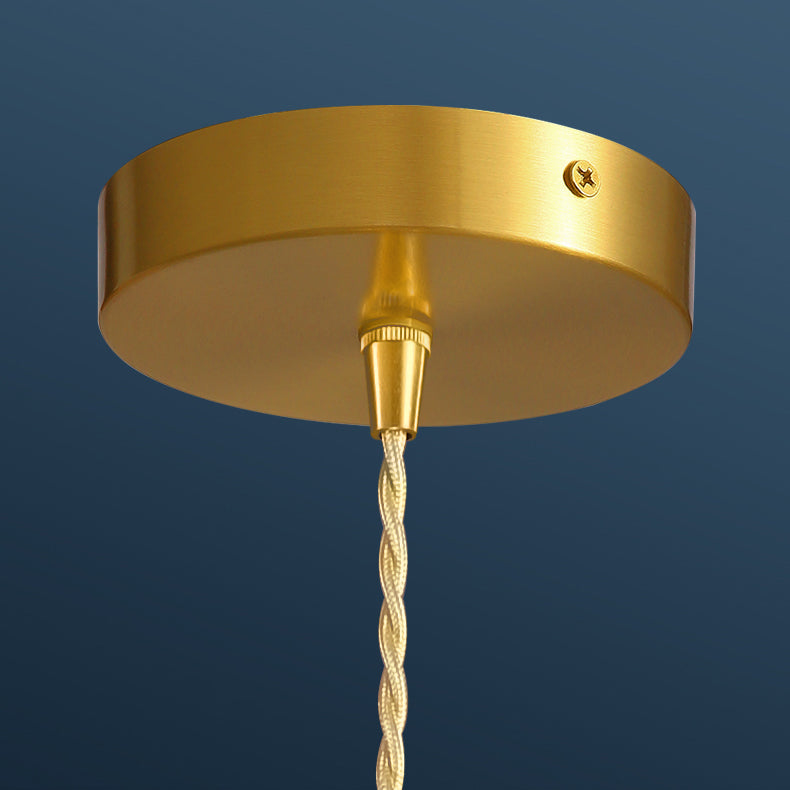 Verre Sphérique Shade Hanging Lights Modern Style 1 Tête Hanging Mount Fixture For Dining Room