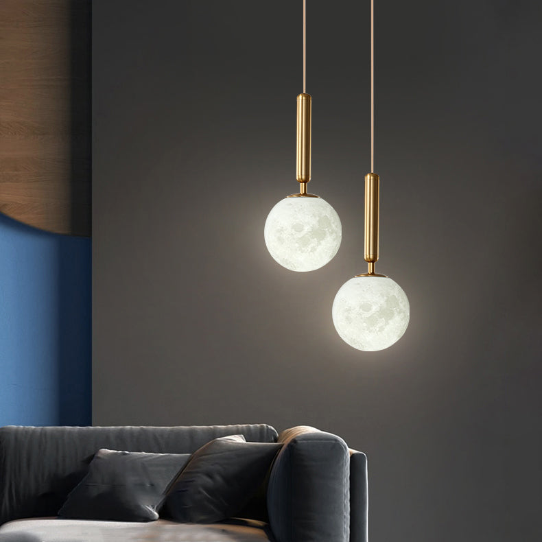 Stile moderno sferico sferico appeso leggero in plastica 1 lampada a sospensione leggera per letto