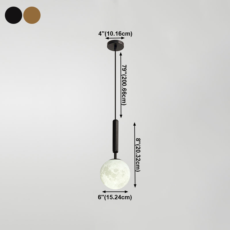 Stile moderno sferico sferico appeso leggero in plastica 1 lampada a sospensione leggera per letto