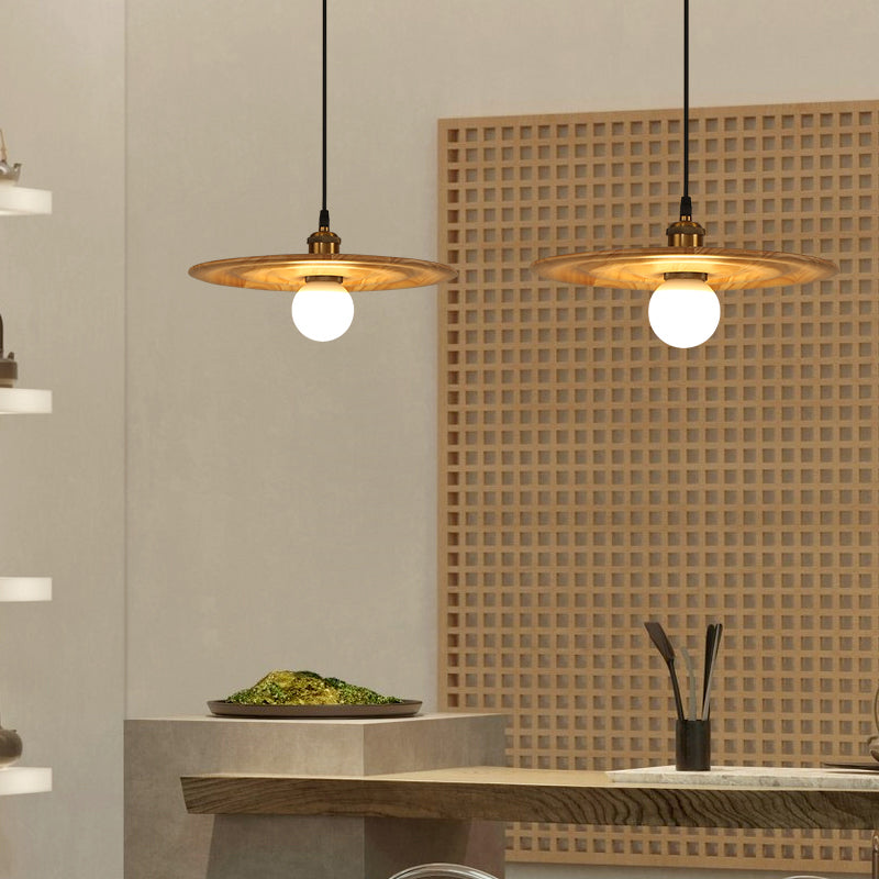 Moderne creatieve single hanging lamp houten schuur hanglamp voor eetkamer