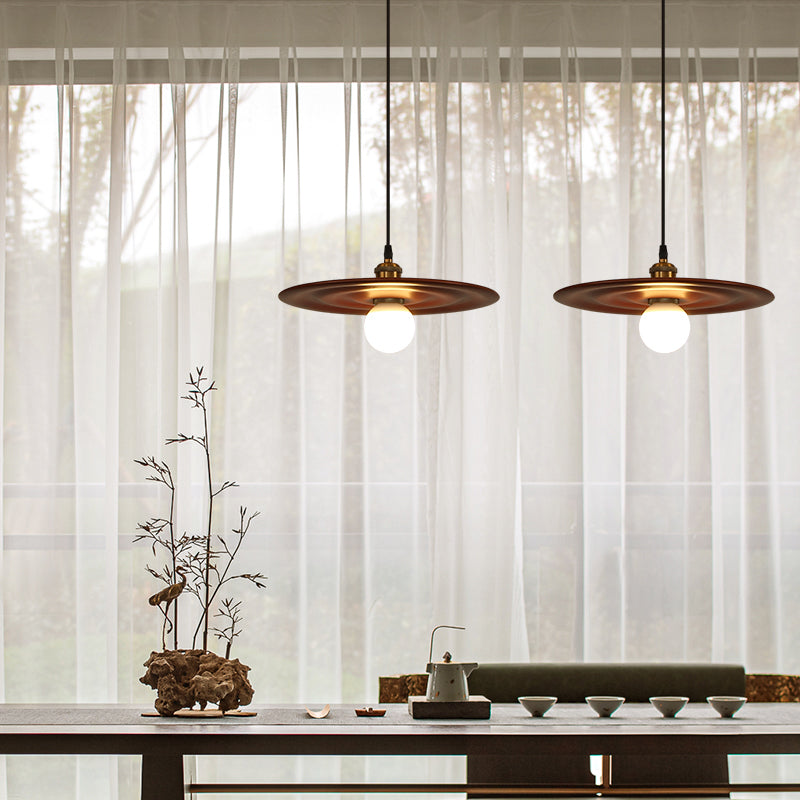 Moderne creatieve single hanging lamp houten schuur hanglamp voor eetkamer