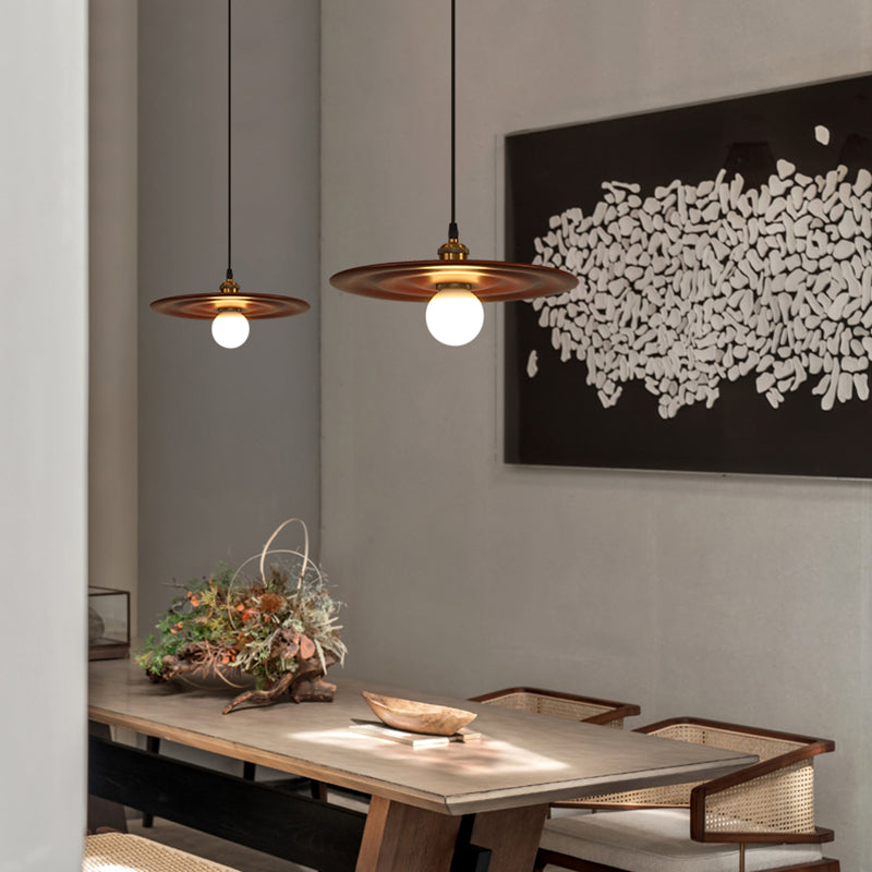 Moderne creatieve single hanging lamp houten schuur hanglamp voor eetkamer