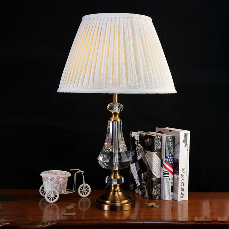 Eigentijdse curvy tafellamp handgesneden kristal 1 lamp leesboek licht in grijs