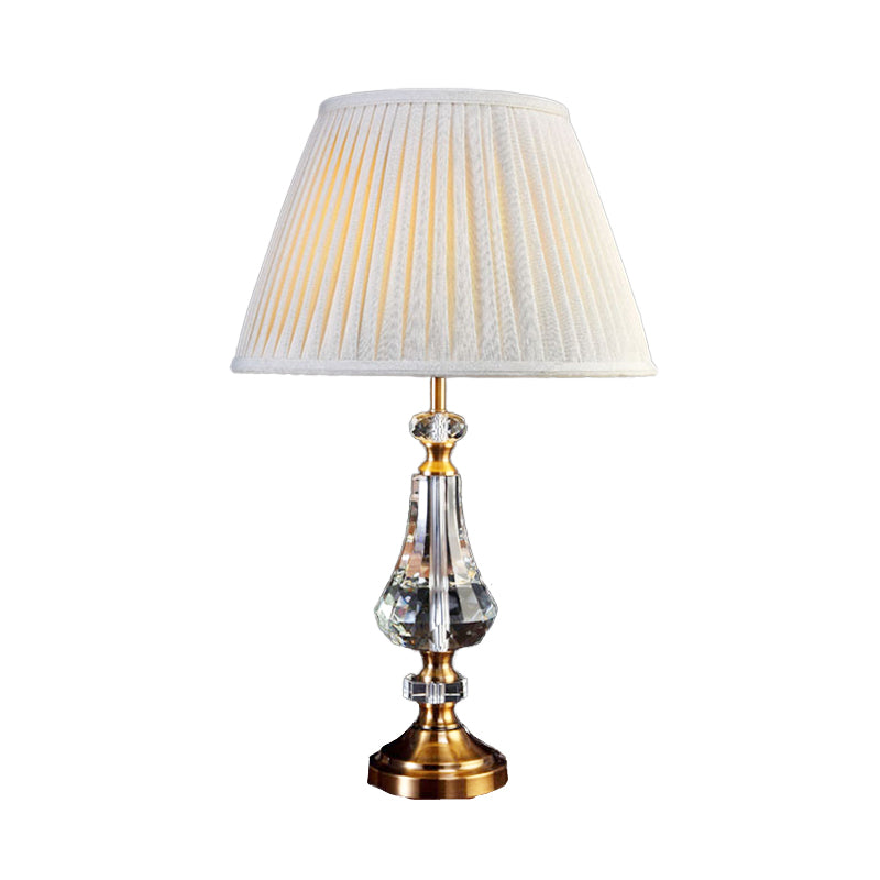 Eigentijdse curvy tafellamp handgesneden kristal 1 lamp leesboek licht in grijs