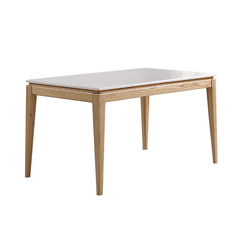 Table à manger rectangulaire du milieu du siècle, table en marbre avec base à 4 pieds pour la maison