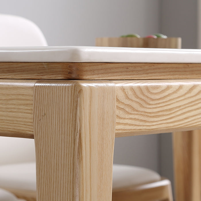Table à manger rectangulaire du milieu du siècle, table en marbre avec base à 4 pieds pour la maison