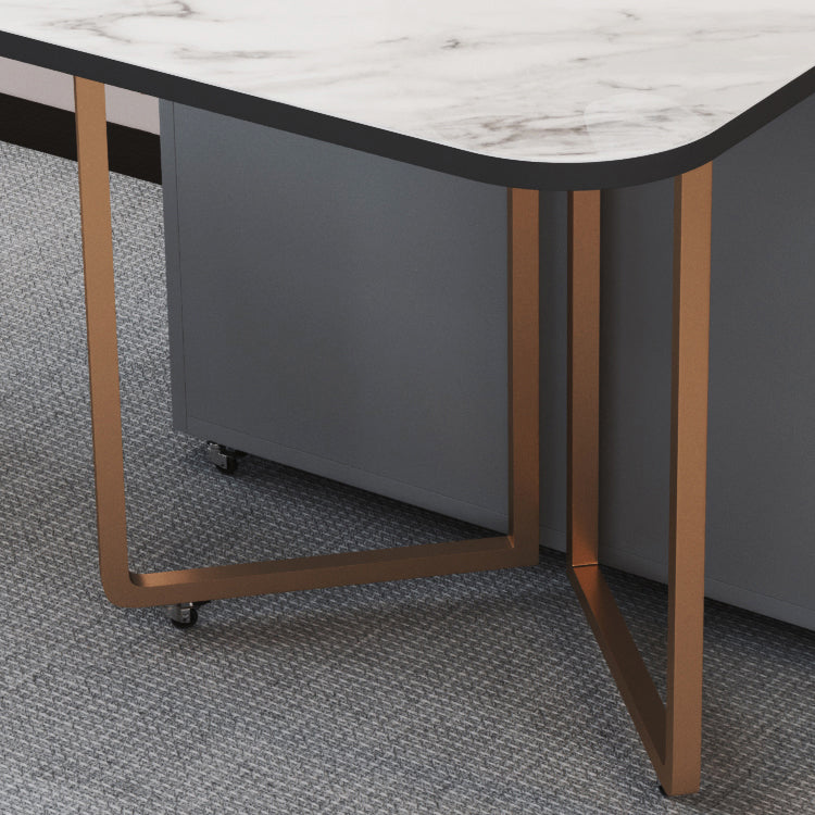 Foldable Sintered Stone Top Table Rectangle Extendable Table