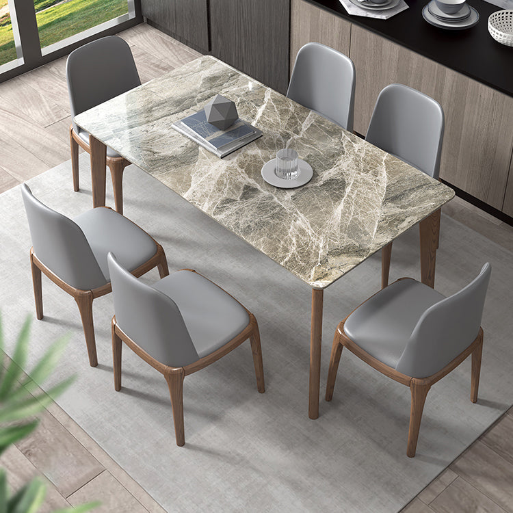 Sintered Stone Top Rechtecktisch mittelalterlich moderner Küchentisch mit 4 Beinen