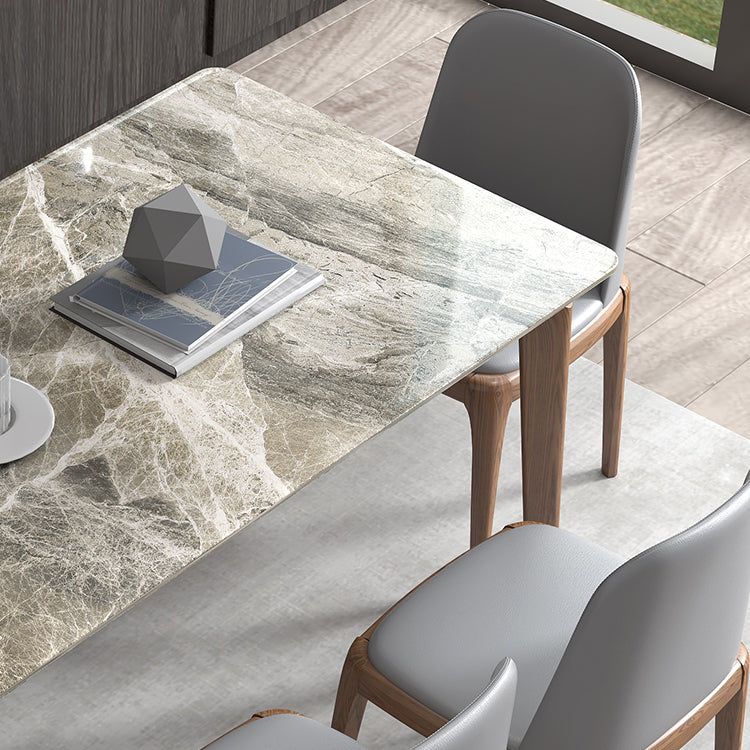 Sintered Stone Top Rechtecktisch mittelalterlich moderner Küchentisch mit 4 Beinen