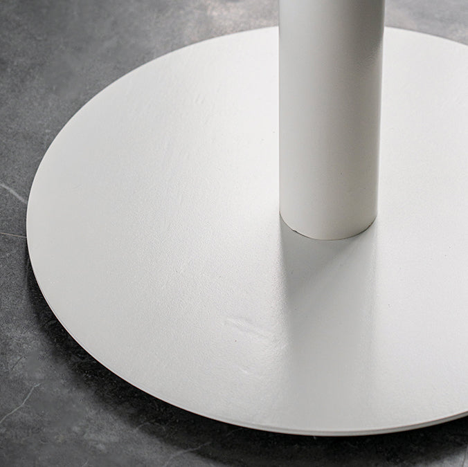 Eigentijdse vaste houten eettafel enkelvoudige voetstuk ronde tafel voor thuis