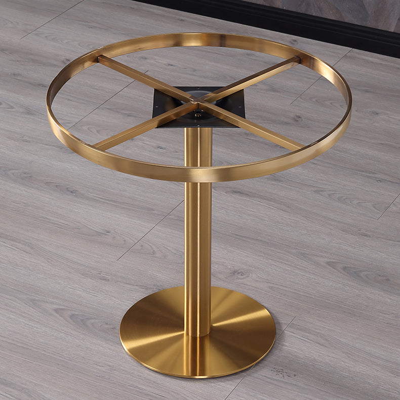 Marble Dining Table Luxury Style Single Pedestal Round Table for Dining Room