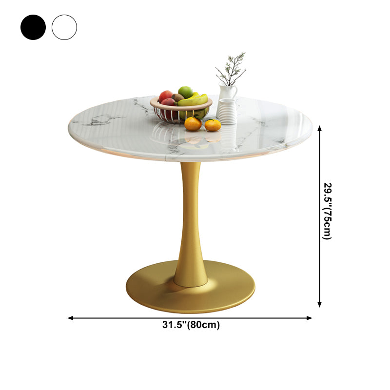 29.5''H Luxury Scratch Resistant Marble Table Round Table for Home