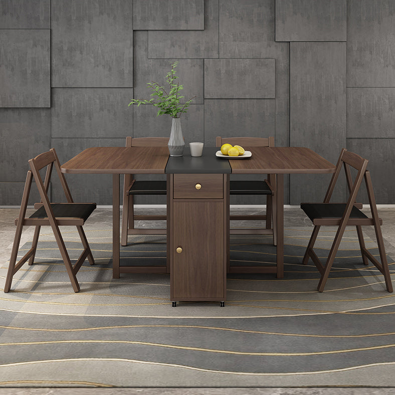 Tavolo da pranzo moderno del rettangolo moderno di metà secolo con base in legno massiccio, 59 "l x 29.1" h
