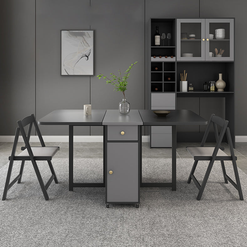Tavolo da pranzo moderno del rettangolo moderno di metà secolo con base in legno massiccio, 59 "l x 29.1" h