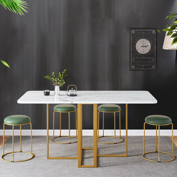 Contemporary Rectangle Dining Room Table Sintered Stone Drop-Leaf Table,59"L x 28.7"H