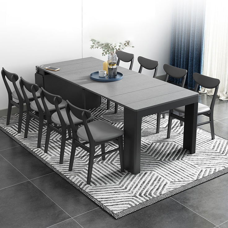 Contemporary Style Drop Leaf Dining Table Rectangle Table for Dining Room