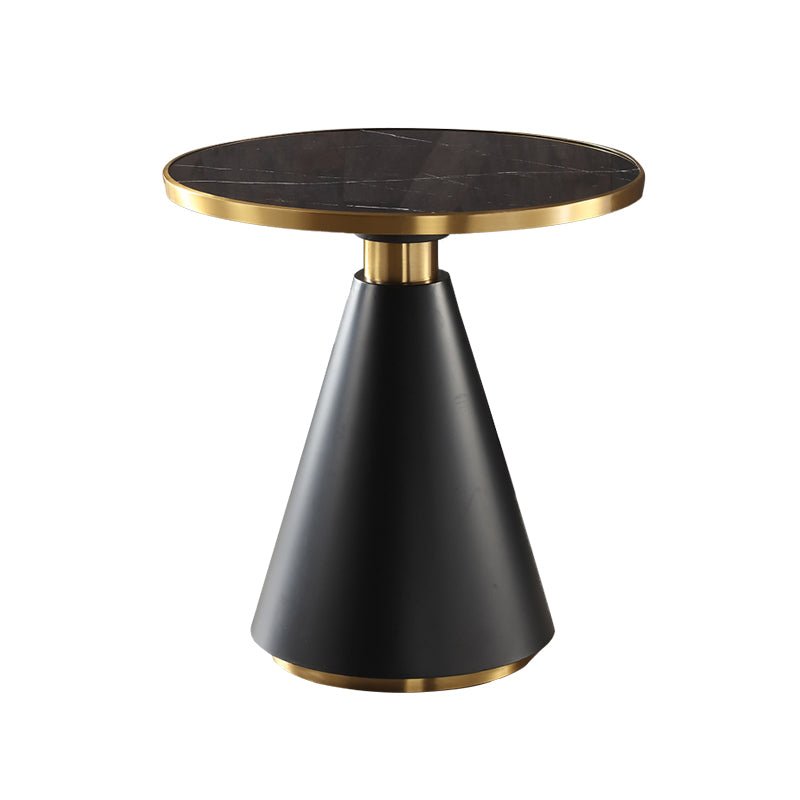 Round Stone Dining Table Traditional Luxury Dining Room Collection with Pedestal Base