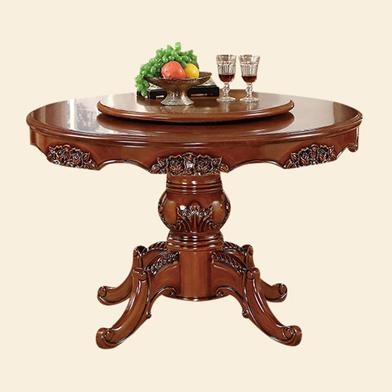 51.18'' Vitoria Round Shape Table Kitchen Dining Table with Pedestal Base