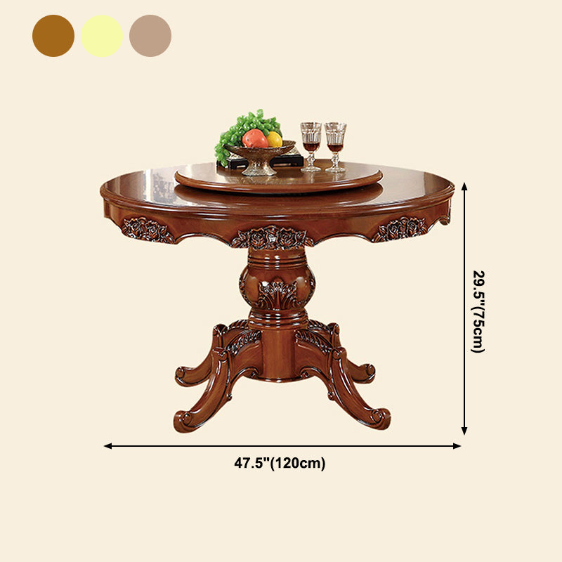 51.18'' Vitoria Round Shape Table Kitchen Dining Table with Pedestal Base