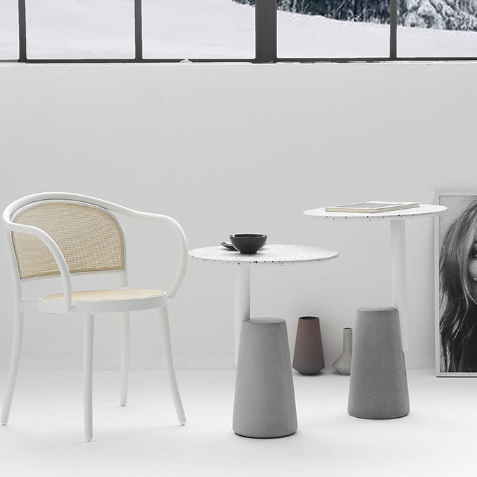 Sockelbasis traditioneller Luxus -Tisch runder Betontisch für Esszimmer