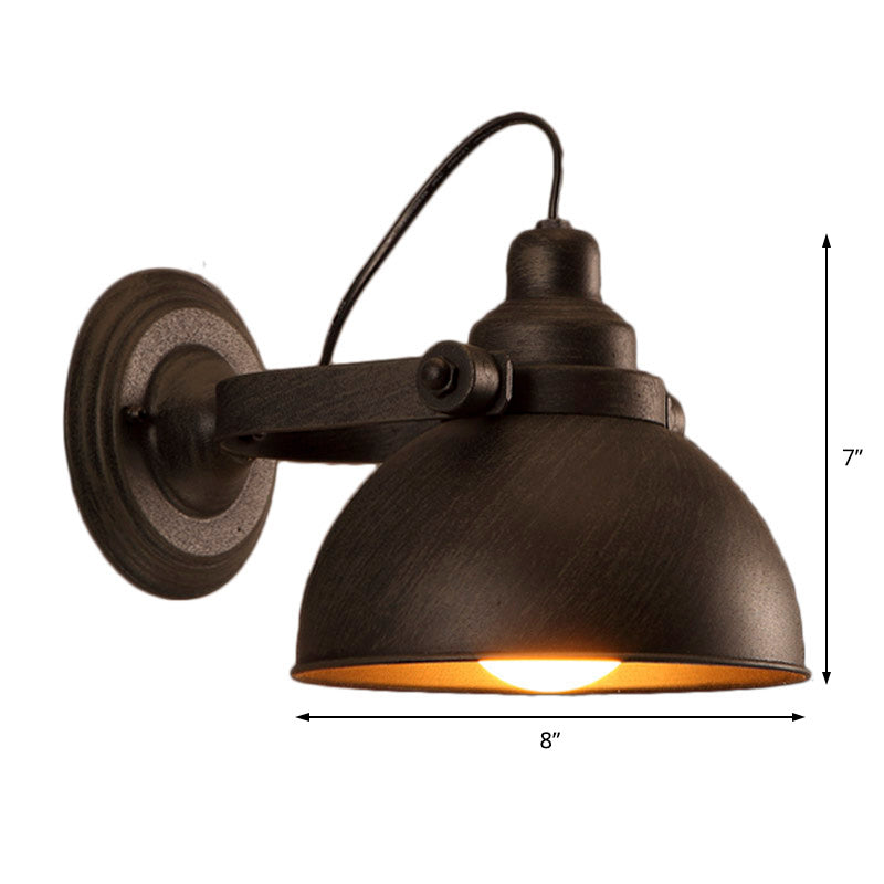 1 Lampenkuppel Wandleuchten leichter antiker Stil Schwarz/Rost Schmiedeeisen Wandmontage Licht für den Flur