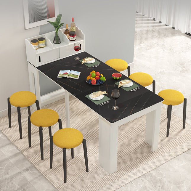 Contemporary Dining Table Rectangle Folding Dining Site Table,19.7"L x 31.5"W x 29.5"H