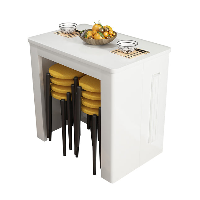 Contemporary Dining Table Rectangle Folding Dining Site Table,19.7"L x 31.5"W x 29.5"H