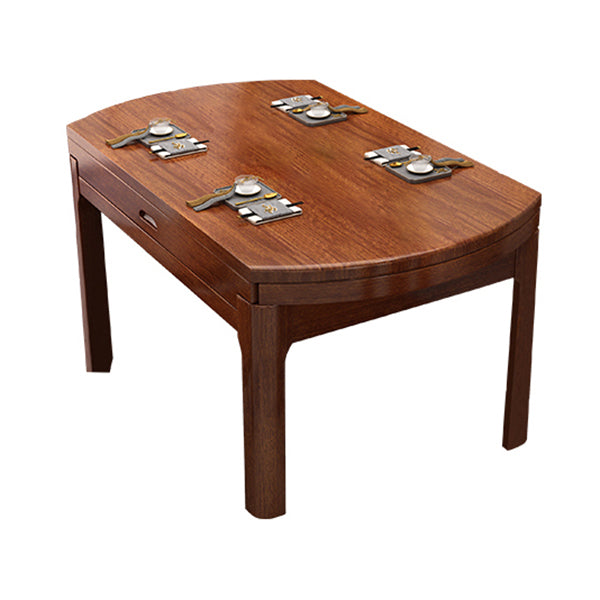 Solid Wood Mid-Century Modern Table Wood Top Table for Dining Room