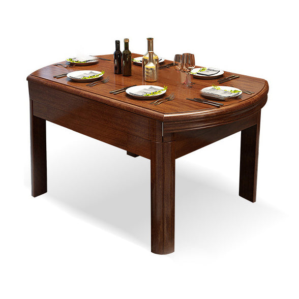 Solid Wood Mid-Century Modern Table Wood Top Table for Dining Room
