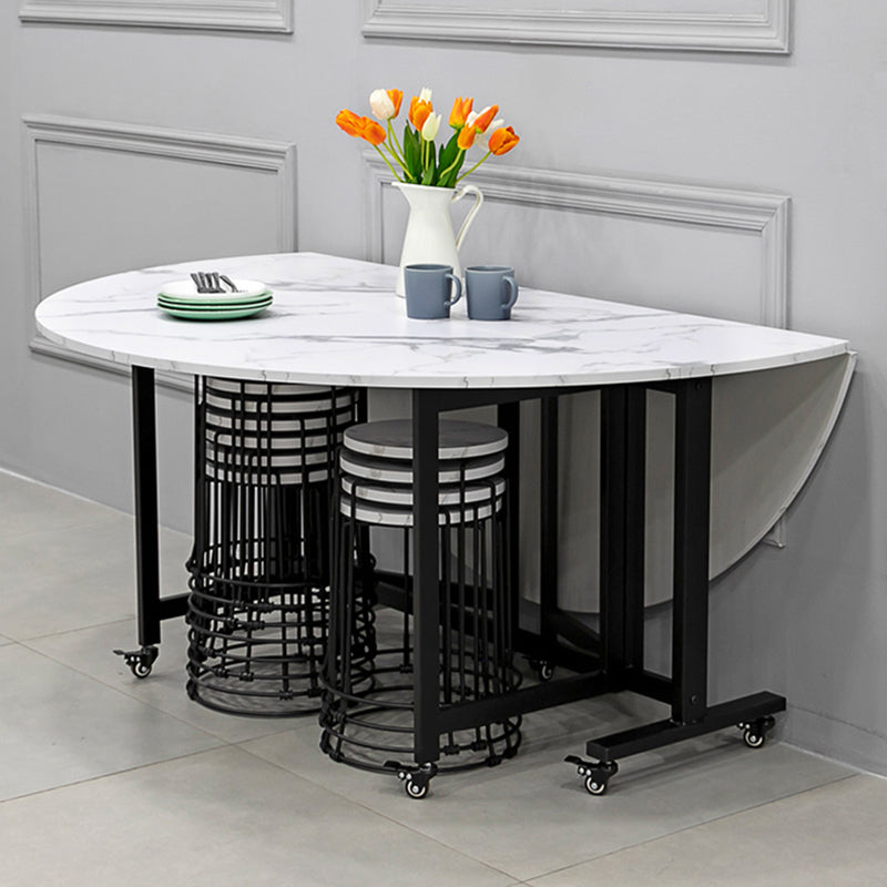Mesa de comedor redonda Mesa base de caballete de estilo de mediados de siglo para el comedor