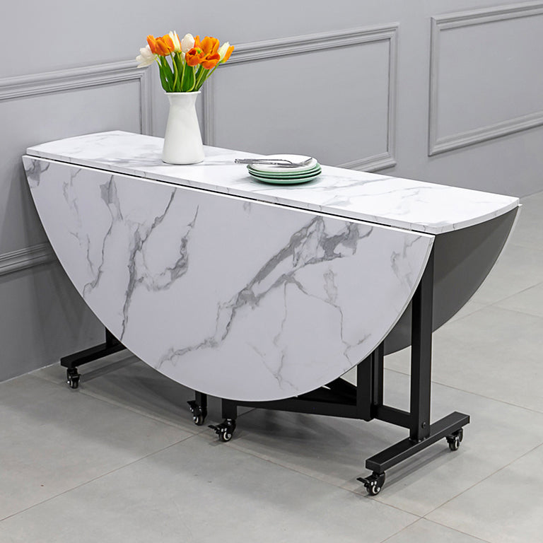 Mesa de comedor redonda Mesa base de caballete de estilo de mediados de siglo para el comedor
