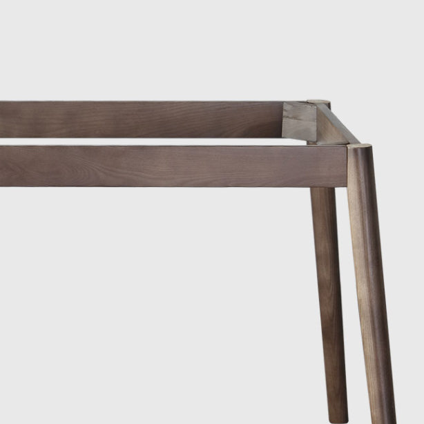 Mesa de piedra sinterizada moderna medieval mesa de comedor gris rectangular con madera 4 patas