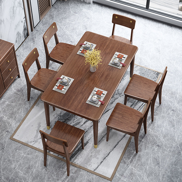 Traditional Luxury Dining Table Solid Wood Rectangle Dining Table for Home Use