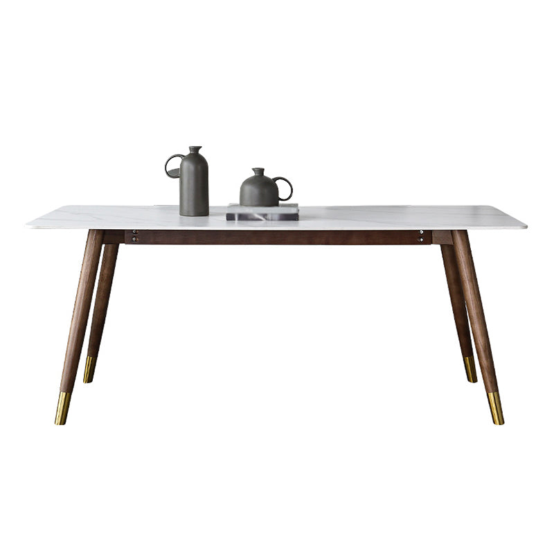 Medieval Modern Rectangle Dining Table Sintered Stone Table with 4 Legs for Restaurant