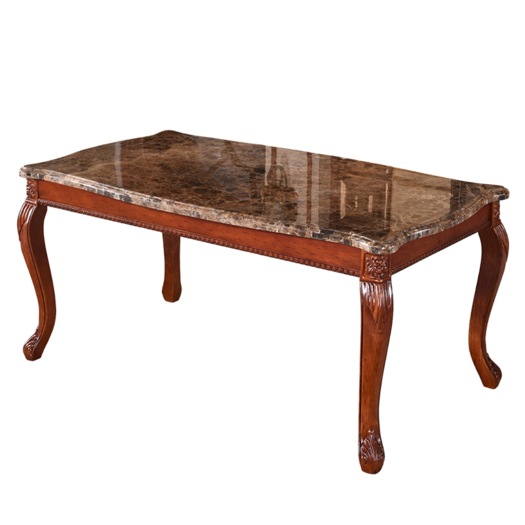 Solid Wood Victorian Rectangular Table Indoor Table with 4 Legs